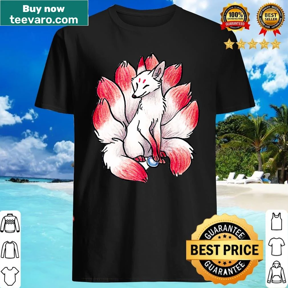 Funny nine-tailed fox shirt with Heaven is a beautiful place message