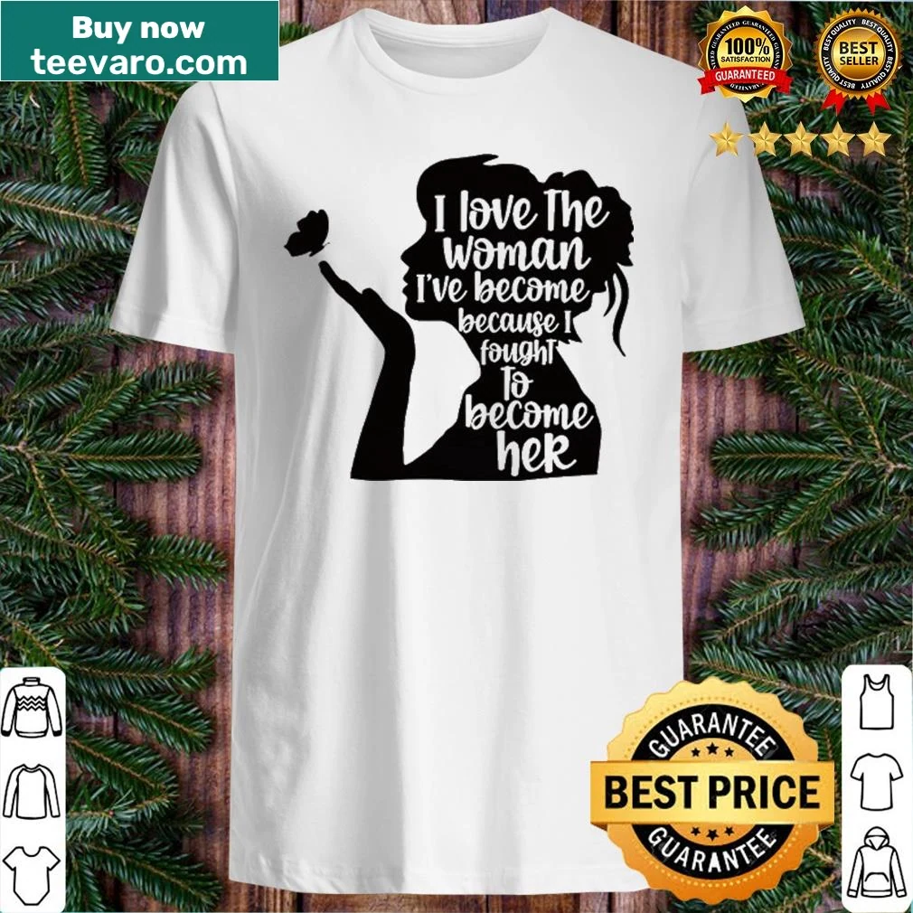 Inspirational shirt with the phrase about personal growth and strength.
