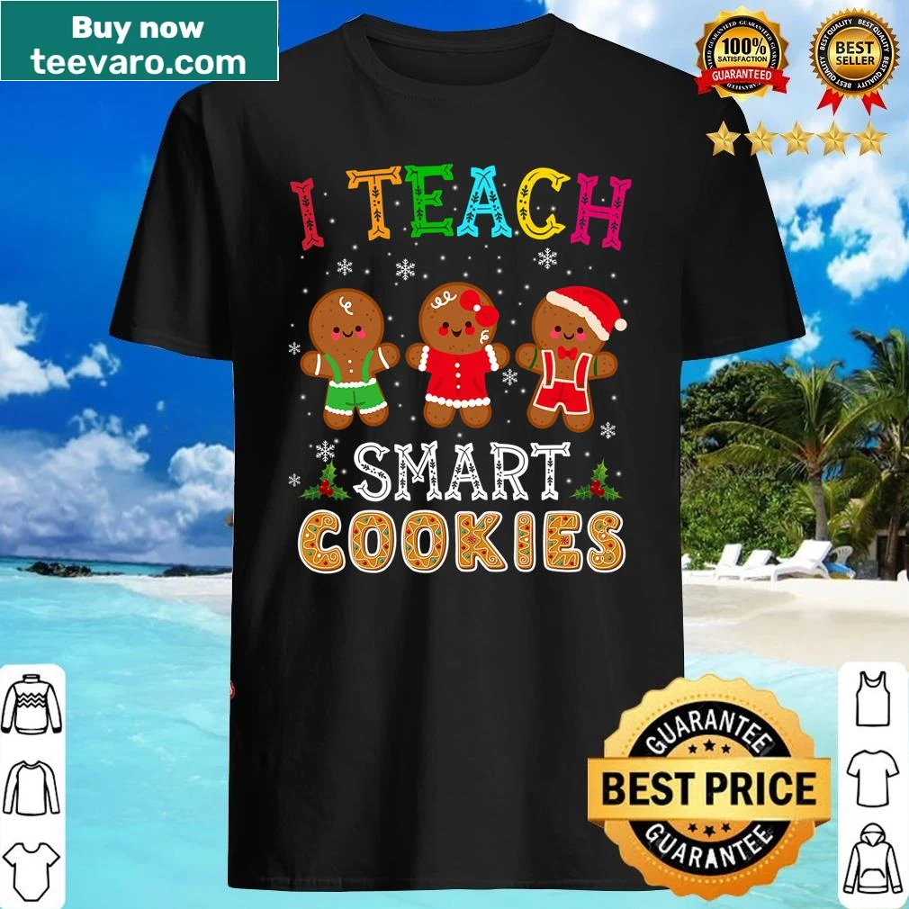 Christmas shirt for teachers with gingerbread and text