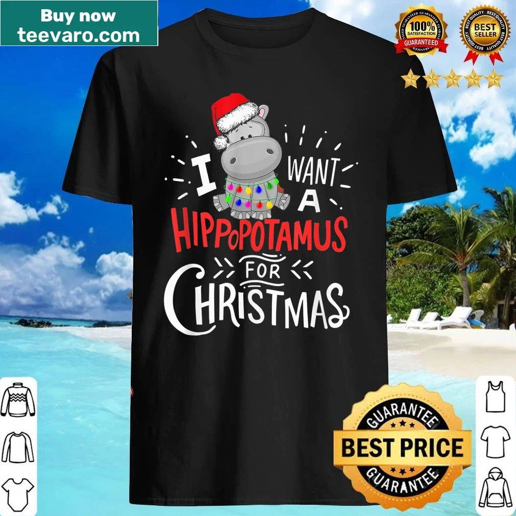Fun Christmas shirt with hippo lyrics