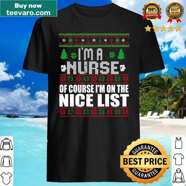 Festive Christmas shirt for nurses with playful graphics