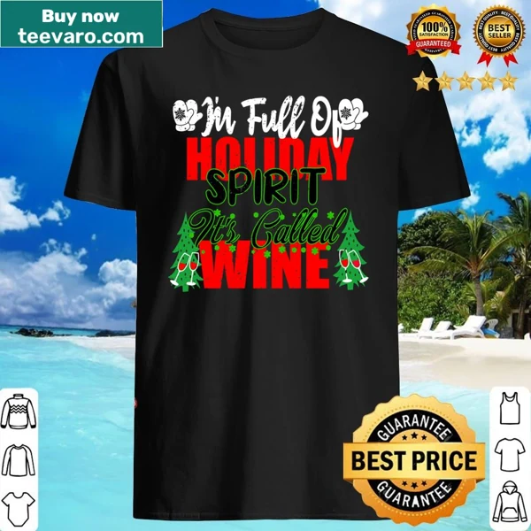 Funny Christmas shirt with wine-themed holiday spirit