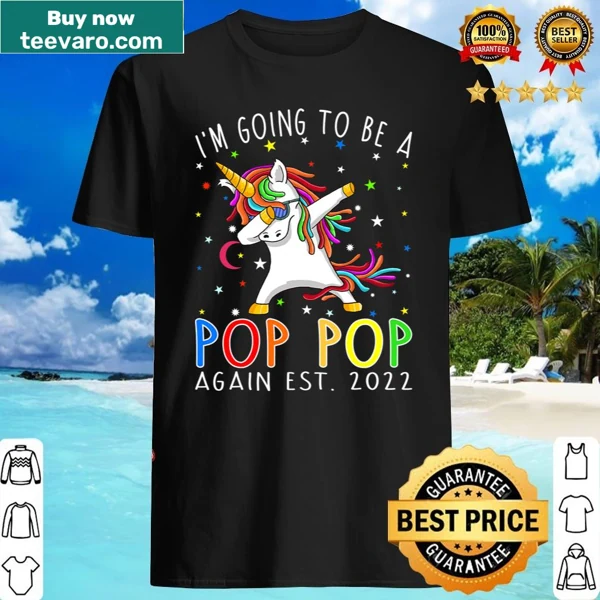 Fun shirt for grandpas with a unicorn design celebrating new grandchild.
