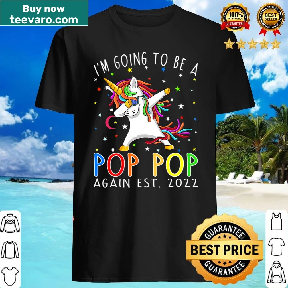 Fun shirt for grandpas with a unicorn design celebrating new grandchild.