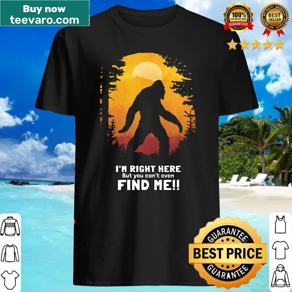 T-shirt with the phrase 'I'm Right Here But You Can't Even Find Me!!'