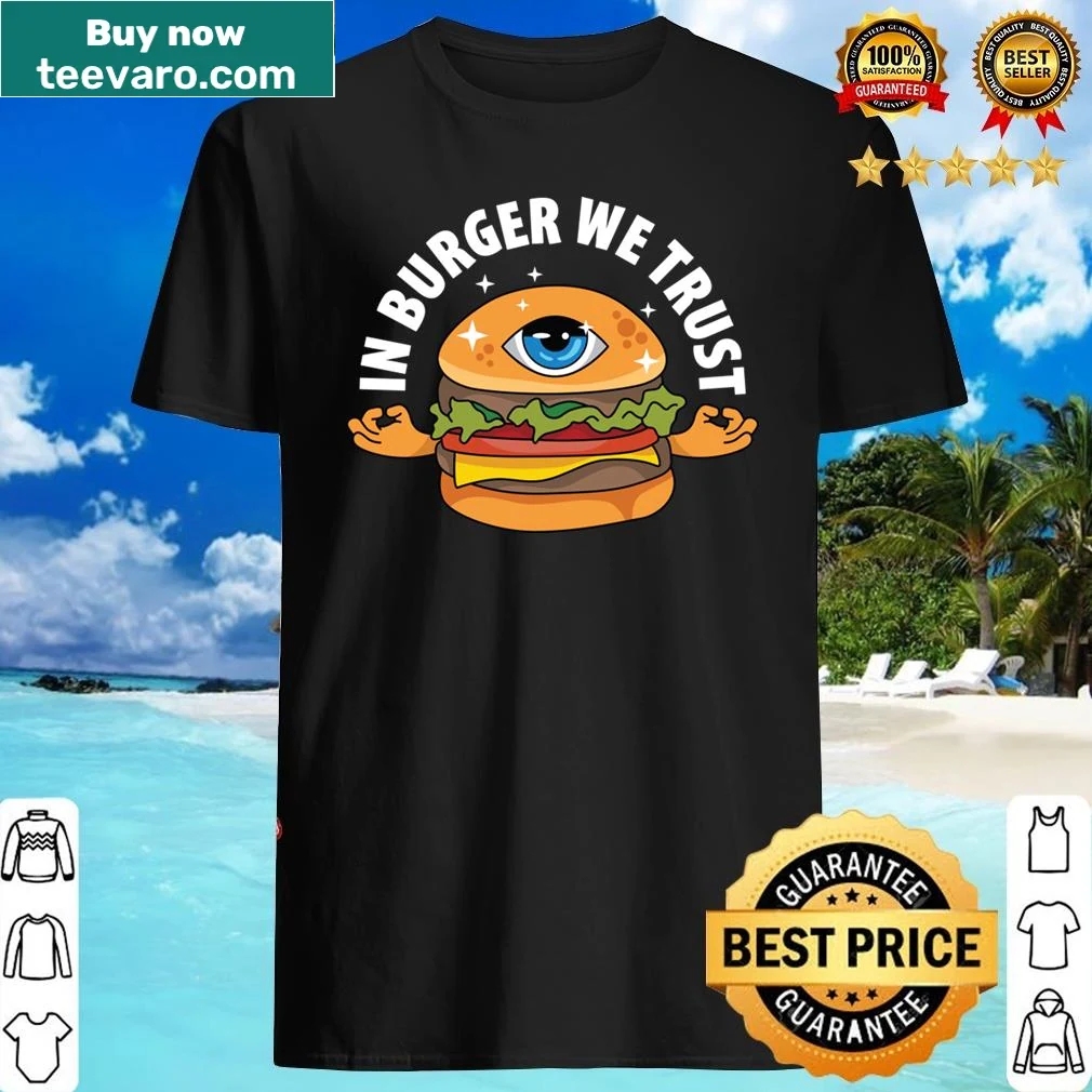 T-shirt with text celebrating love for burgers