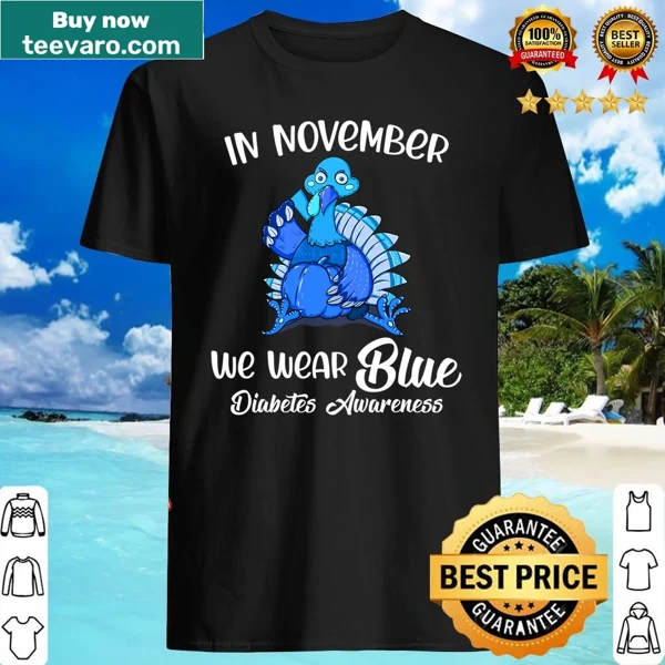 Shirt promoting diabetes awareness with a turkey graphic for November
