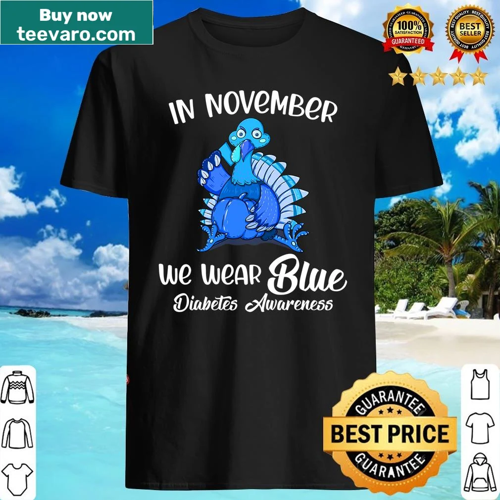 Shirt promoting diabetes awareness with a turkey graphic for November