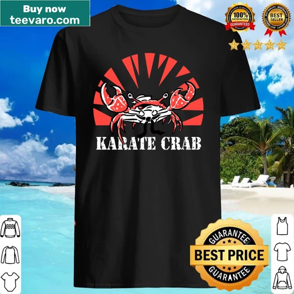 Cartoon Karate Crab t-shirt featuring a funny crab in a karate stance