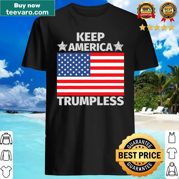 Text shirt featuring the slogan 'Keep America Trumpless'