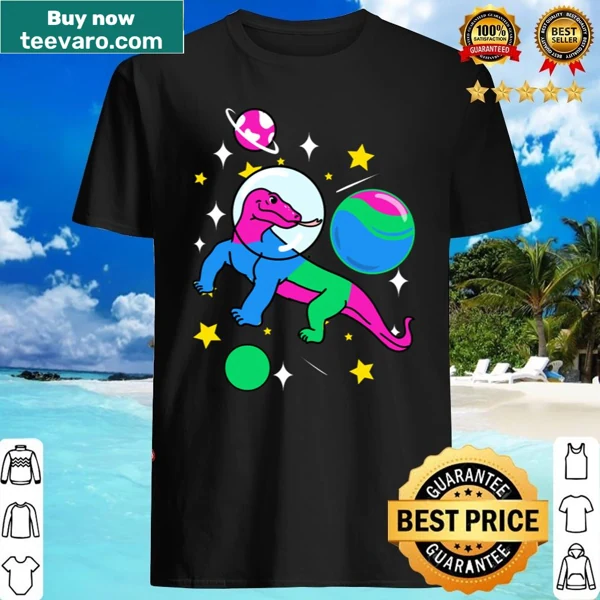 Astronaut komodo dragon illustration for polysexual pride