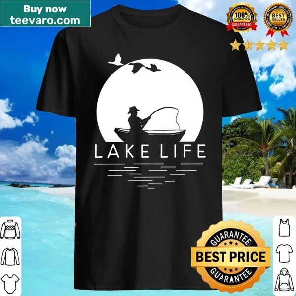 Lake Life shirt with playful typography celebrating lakeside living