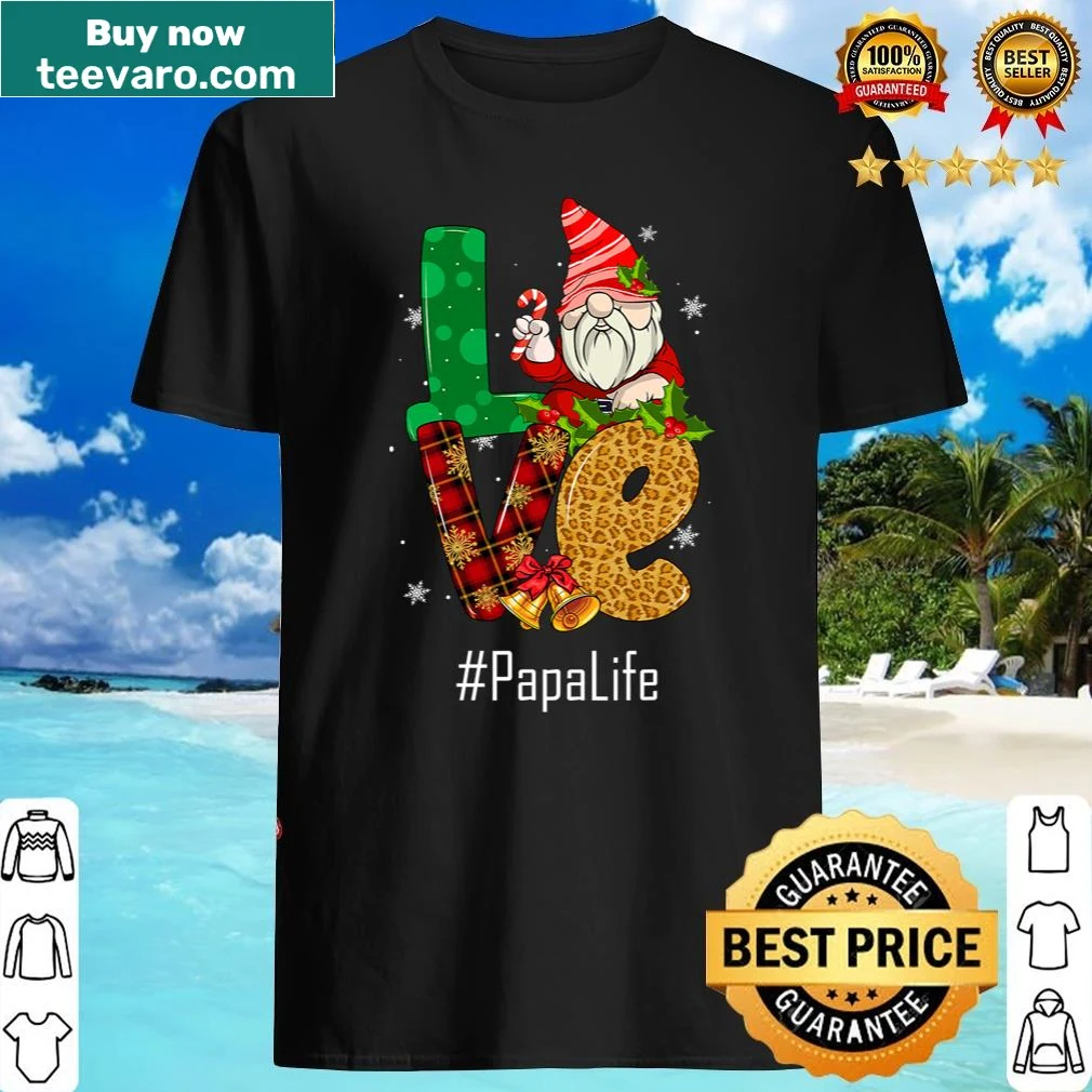Gnome and leopard graphic for a festive family Christmas shirt