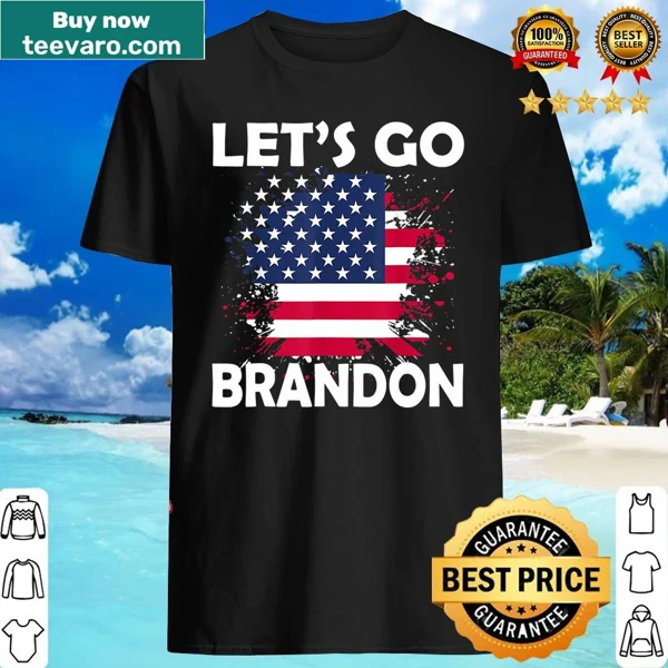 Vintage-style shirt with 'Let's Go Brandon' and the American flag