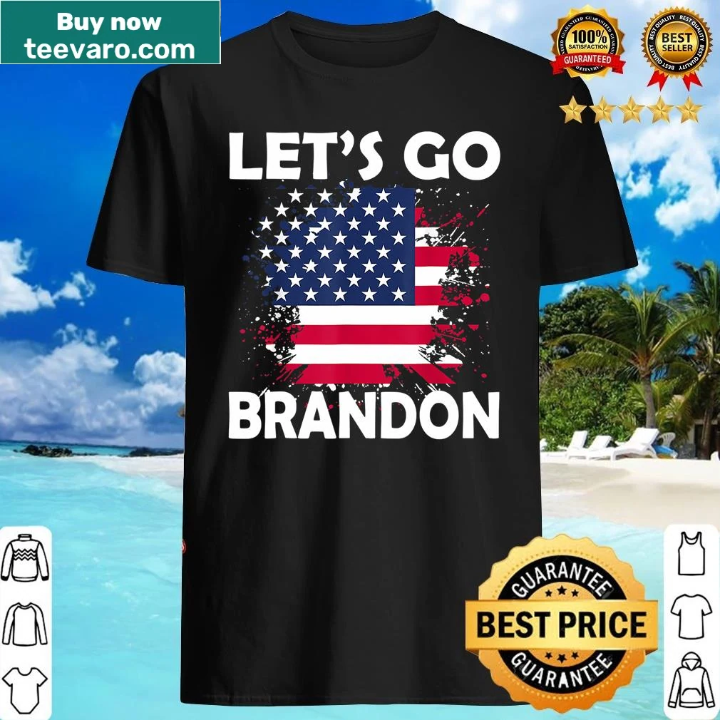 Vintage-style shirt with 'Let's Go Brandon' and the American flag