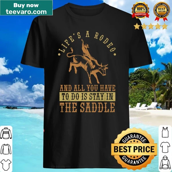 Shirt with rodeo saddle design for horse lovers