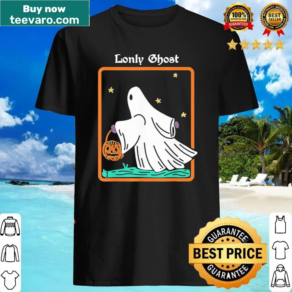 Ghost tarot card Halloween shirt with playful spooky design