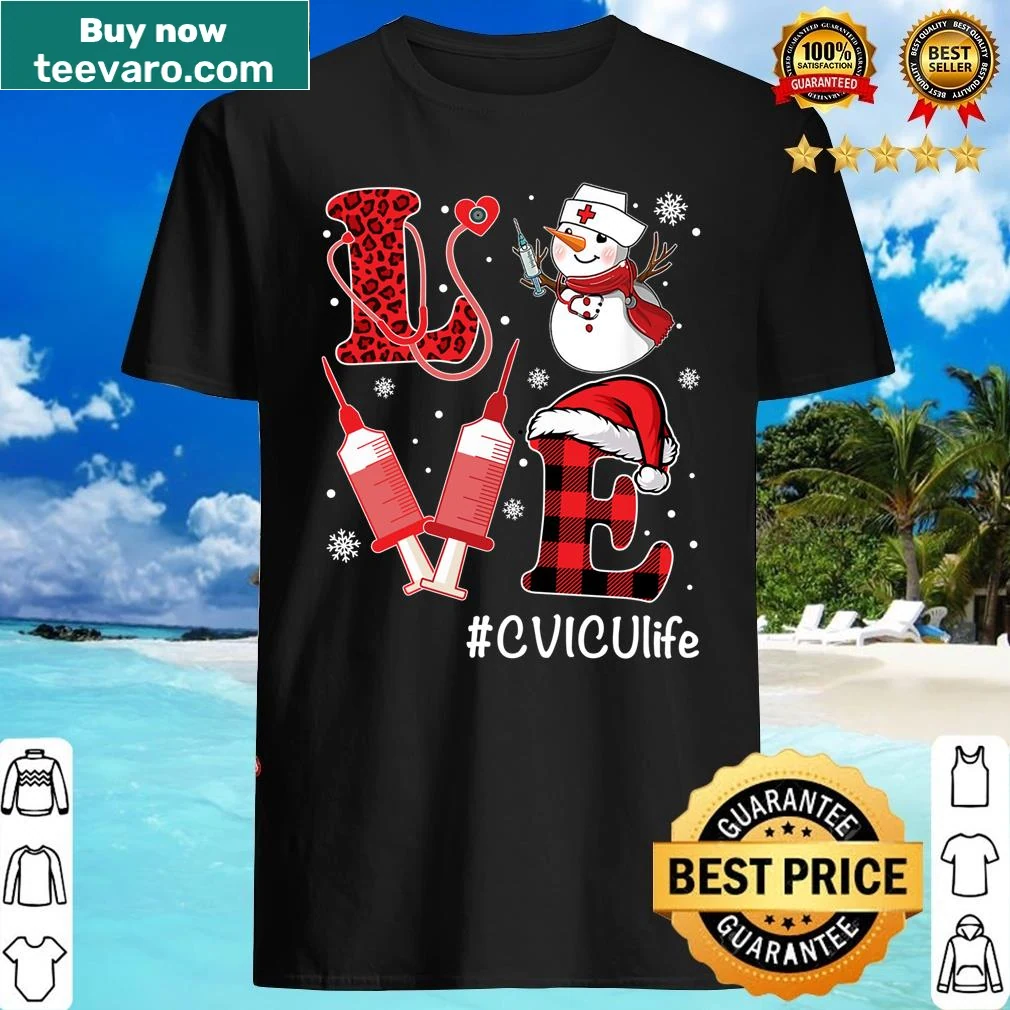 Snowman and syringe Christmas shirt for nurses