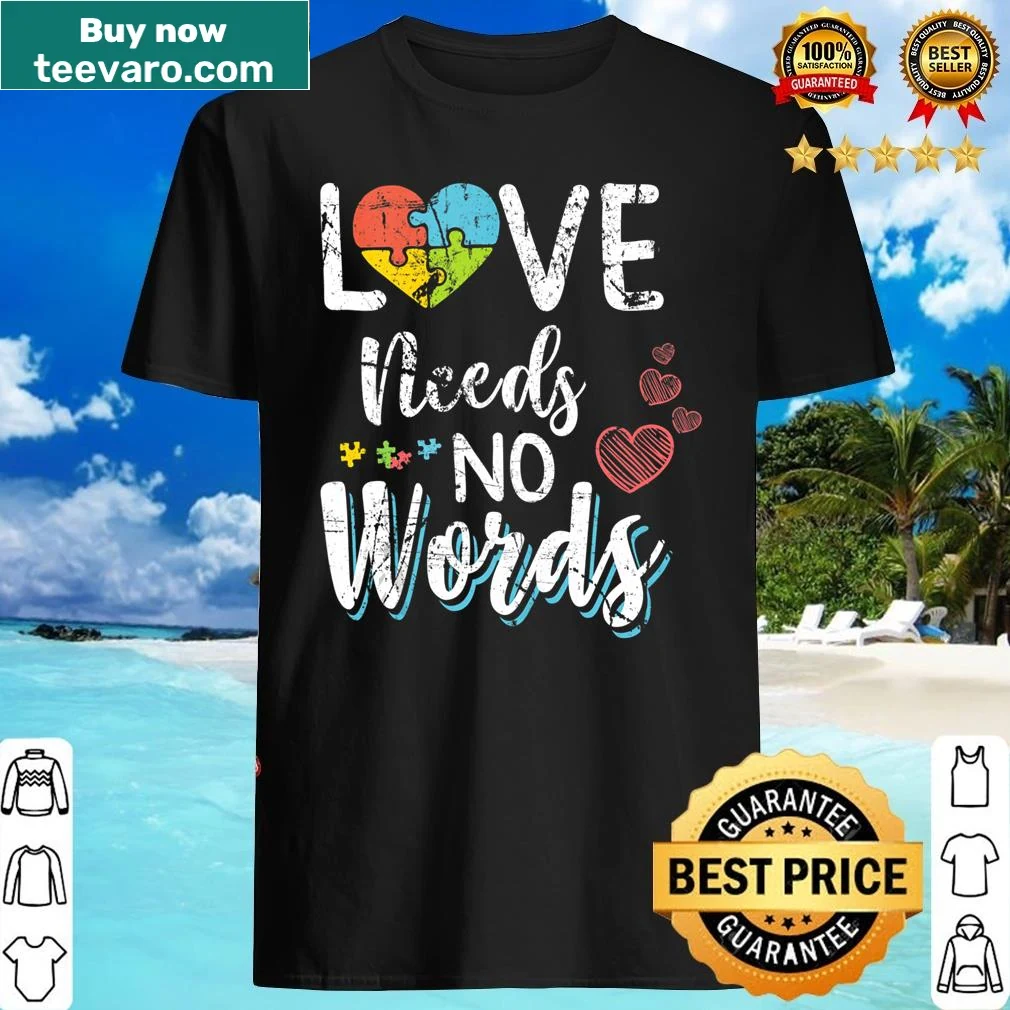 Tank top with autism awareness message focusing on love