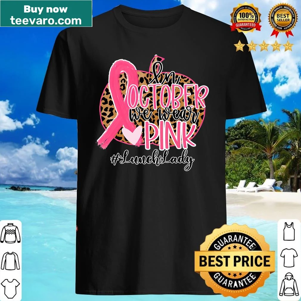 Breast cancer awareness design featuring lunch lady graphic.