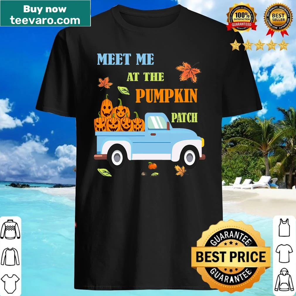 Kids Halloween shirt with a truck and pumpkins illustration