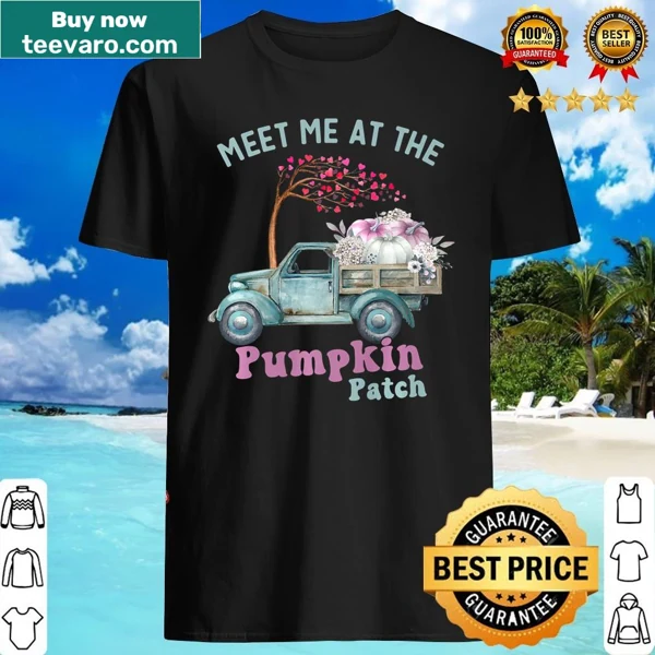Thanksgiving shirt with a vintage truck and pumpkins illustration
