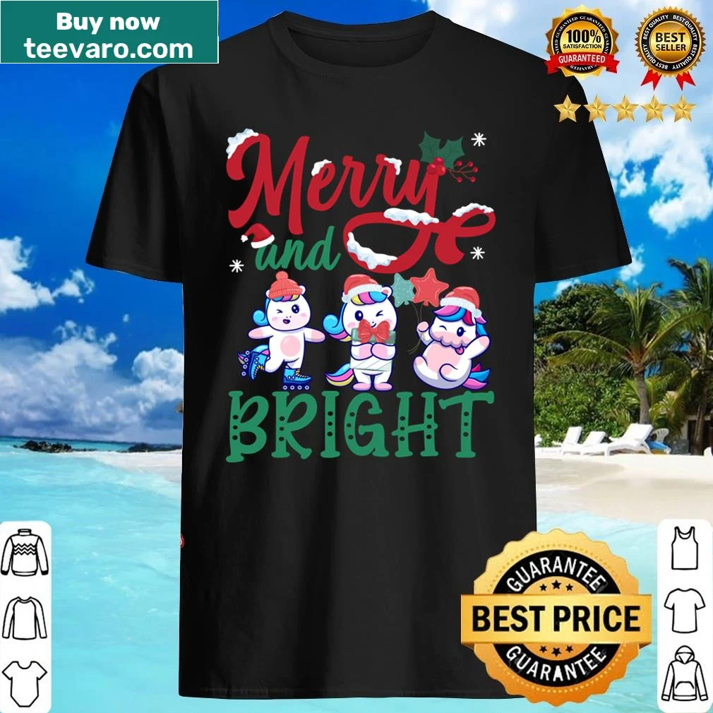 Charming unicorn-themed Christmas shirt for festive celebrations