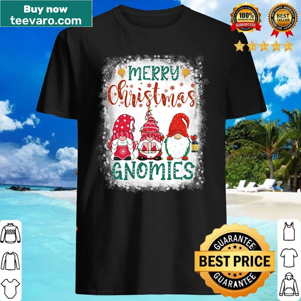 Vintage distressed Christmas gnomes graphic shirt