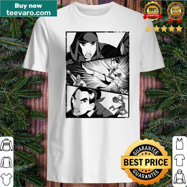 Shirt featuring an illustration of Mulan as a warrior princess