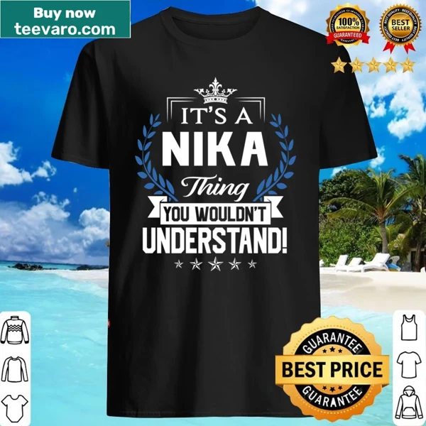 Personalized Nika name shirt with playful typography