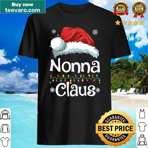 Cute Nonna Claus shirt featuring a grandmother Santa illustration