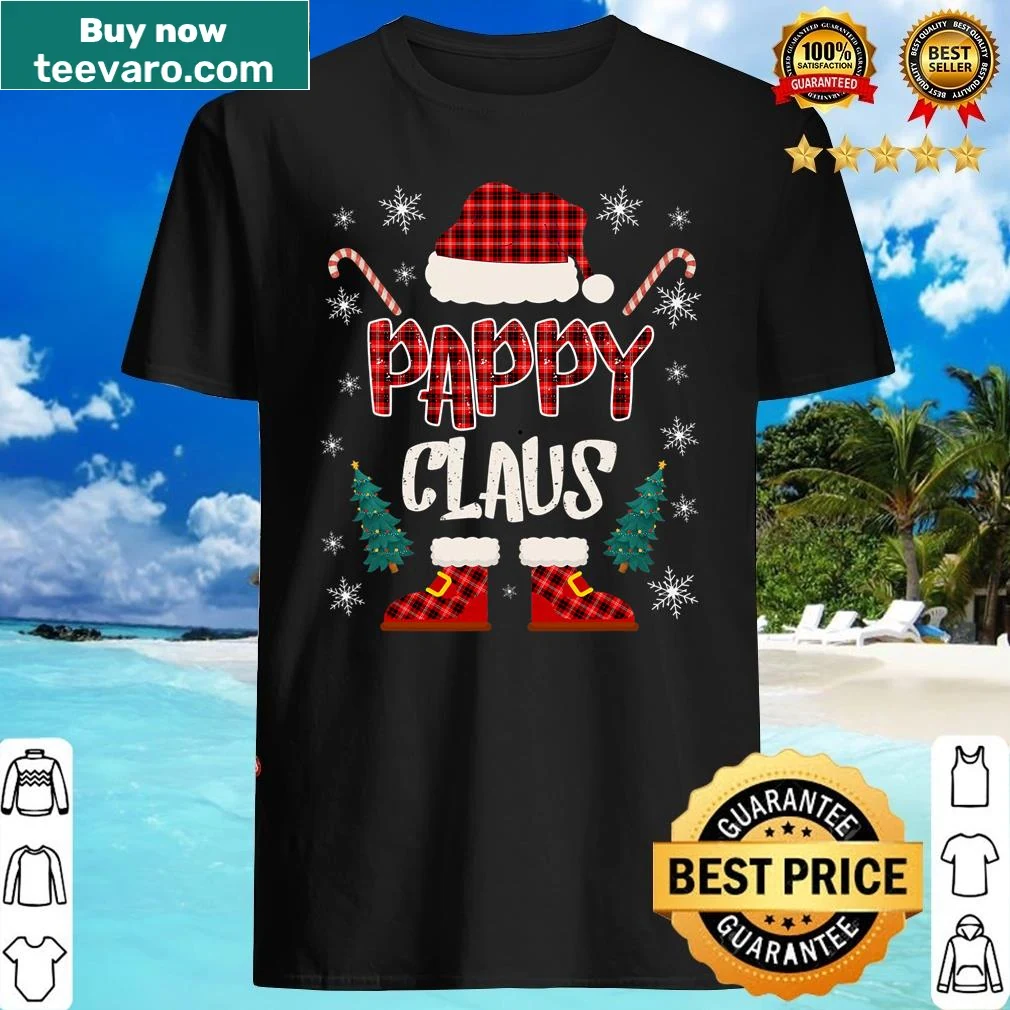 Cheerful Pappy Claus design on a family matching shirt
