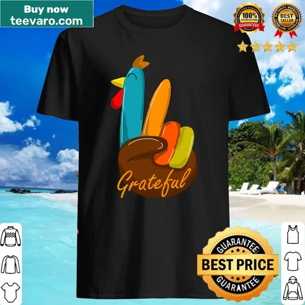 Thanksgiving shirt with turkey hand sign and Peace Love Turkey text