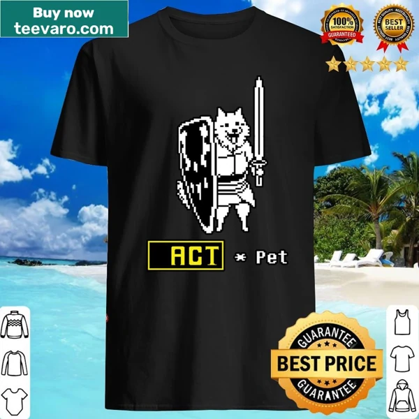 Wholesome shirt with 'Pet The Lesser Dog' text
