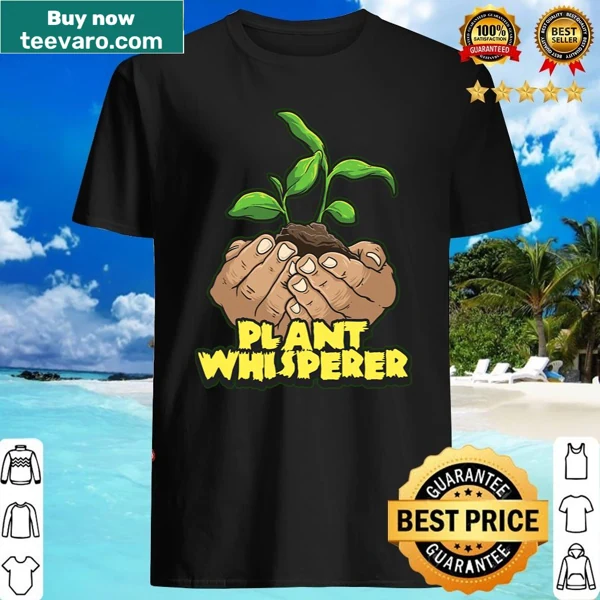 Funny T-shirt for gardening enthusiasts saying 'Plant Whisperer'