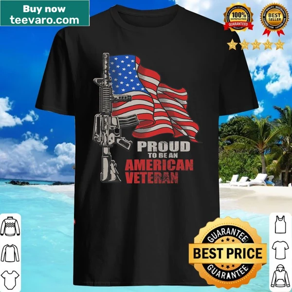 Patriotic shirt displaying pride in being an American veteran