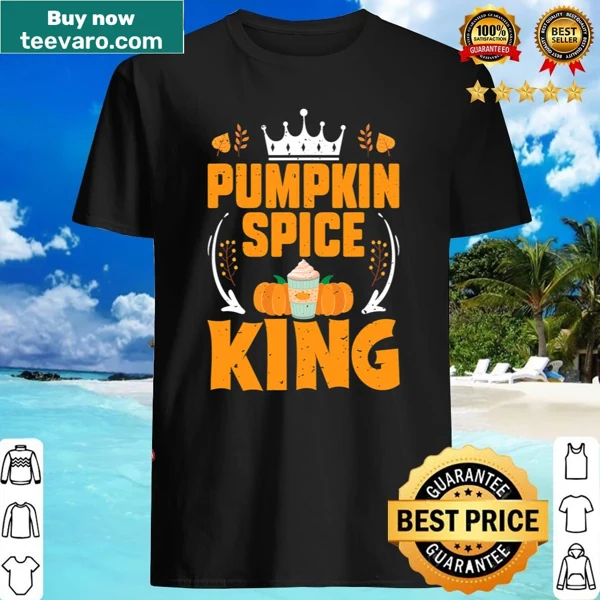 Cartoon pumpkin king with pumpkin pie design for Thanksgiving