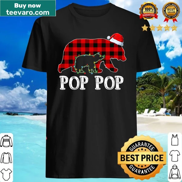 Bear in Santa hat with kid design on a festive shirt