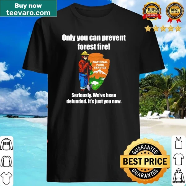 Typography shirt featuring environmental message about forest fires