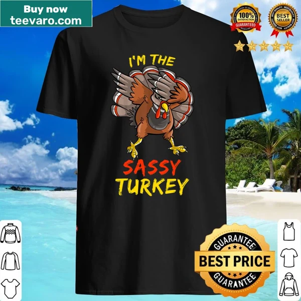 Cartoon turkey design for Thanksgiving pajama shirt