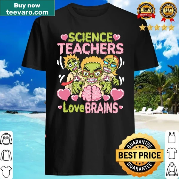 Cartoon zombie brain design for science teachers at Halloween