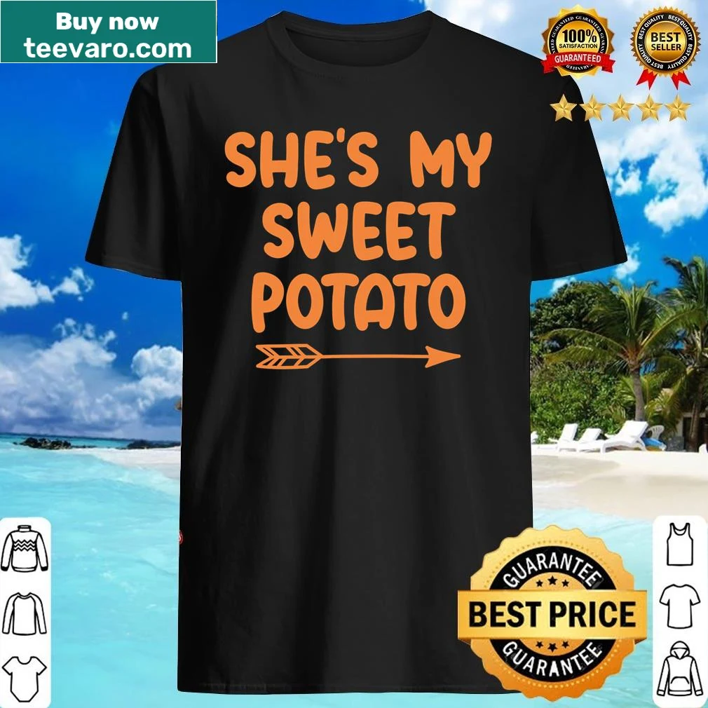 Couples Thanksgiving shirts with sweet potato theme