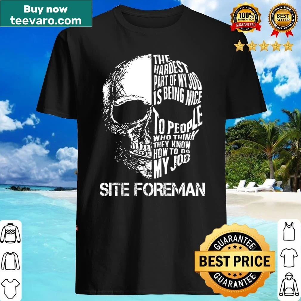 Typographic shirt for site foremen celebrating hard work