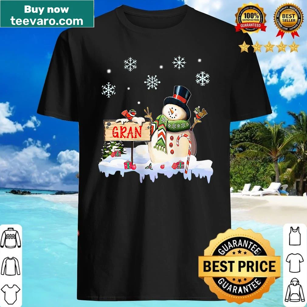 Fun Christmas shirt featuring a cheerful snowman design