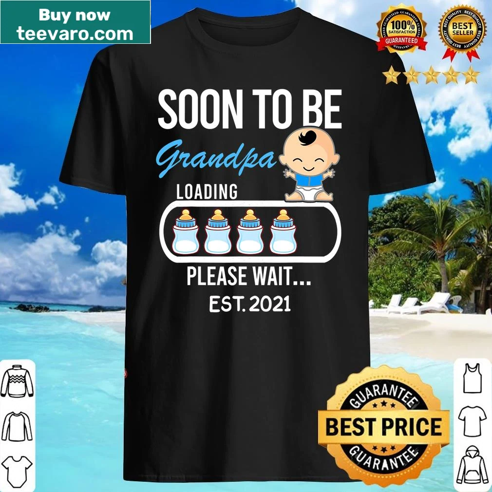 Soon to be grandpa humor graphic on dad shirt