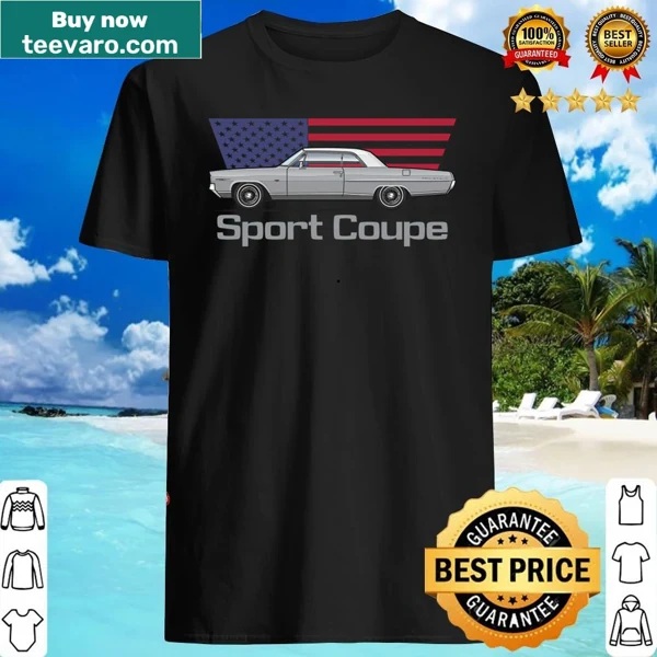 Illustrative shirt featuring a sleek sport coupe design