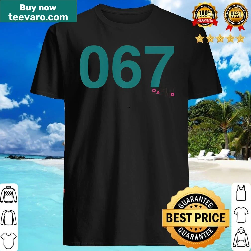 Player 67 costume shirt inspired by Squid Game