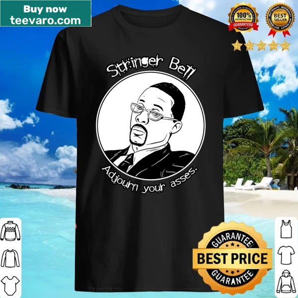 Stylized graphic of Stringer Bell from The Wire on a shirt