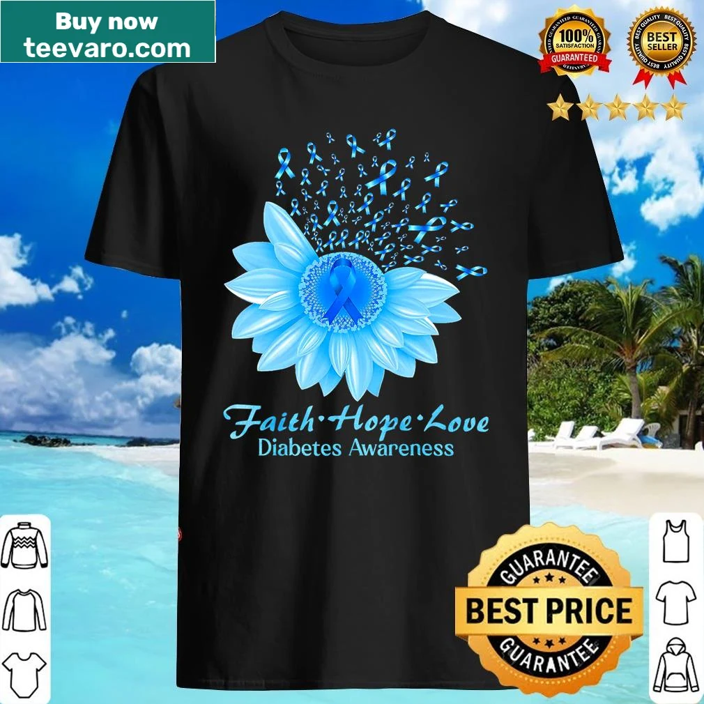 Sunflower graphic with supportive messages for diabetes awareness