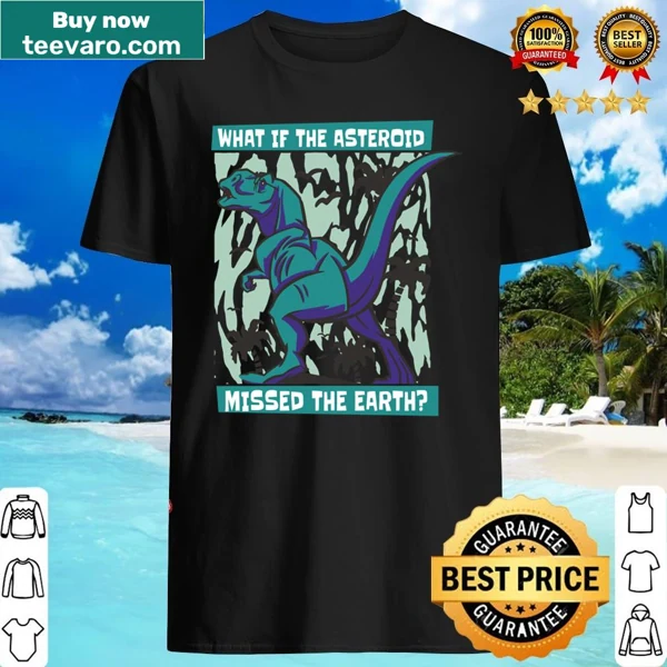 Quirky design of a suspicious T-rex on a shirt